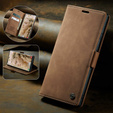 CASEME tok Samsung Galaxy S22 Ultra, Leather Wallet Case, barna