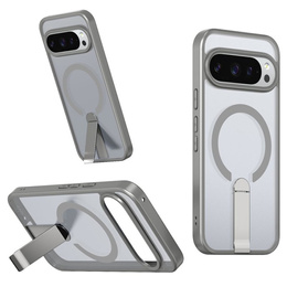 Fusion hibrid tok Google Pixel 10 Pro XL készülékhez, MagSafe, állvánnyal, szürke