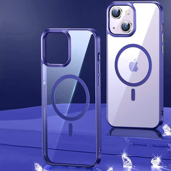 Telefontok a iPhone 14, ERBORD Hybrid MagSafe Case, kék