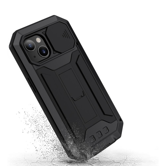 Tojás iPhone 13 Mini, R-JUST CamShield Slide, páncélozott, fekete