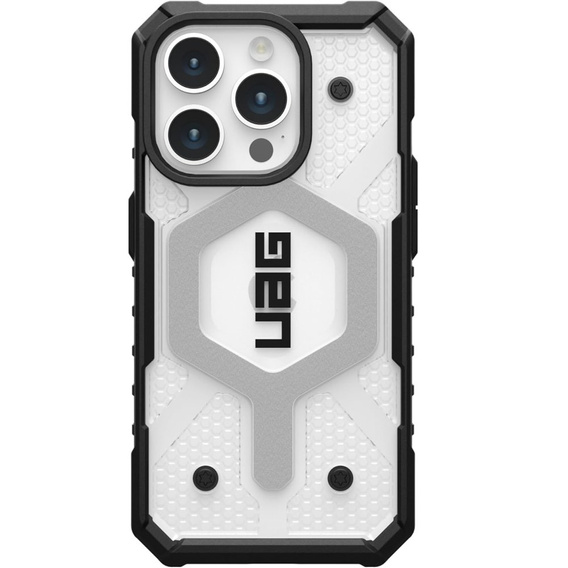 Urban Armor Gear Telefontok a iPhone 15 Pro, Pathfinder MagSafe, átlátszó / fekete