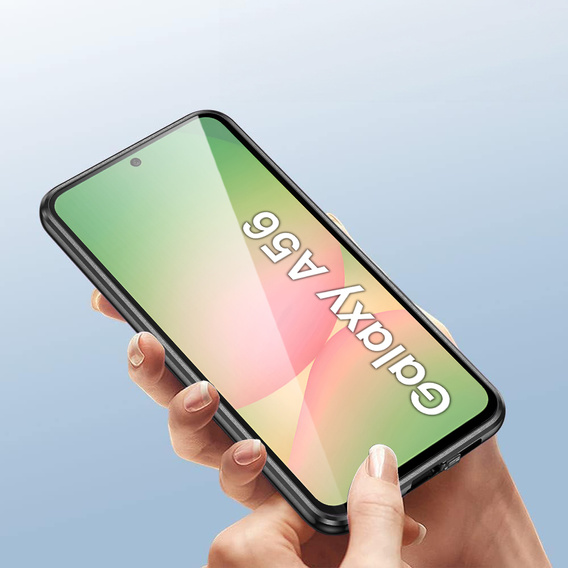 Tok Samsung Galaxy A56, Magnetic Dual Glass, fekete