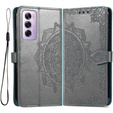 Pattintható tok a Oppo Reno 12 Pro, Mandala, szürke