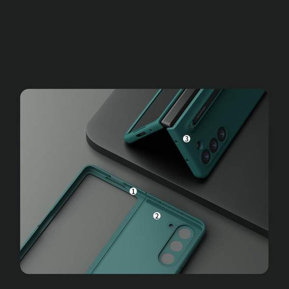 NILLKIN tok Samsung Galaxy ZFold5 5G, Flex Pure, zöld