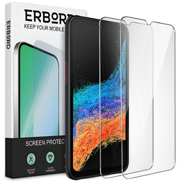 2x edzett üveg a Samsung Galaxy Xcover 6 Pro, ERBORD 9H Hard Glass a képernyőn