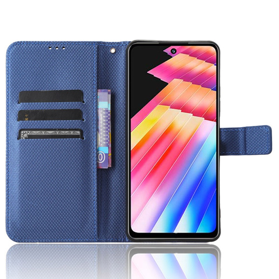 Pattintható tok a Infinix Hot 30, Wallet Smart Magnet, kék