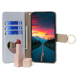 Flip tok Samsung Galaxy M15 5G, Wallet Zipper Pocket, tükörrel, kék