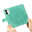 Pattintható tok a Xiaomi Redmi 13C / Poco C65, Mandala Flower, zöld