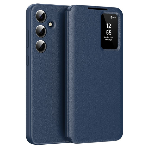 Flip tok Samsung Galaxy S25, Smart View Wallet, kék