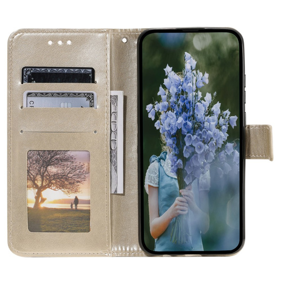 Pattintható tok a Samsung Galaxy S23 FE, Mandala, arany