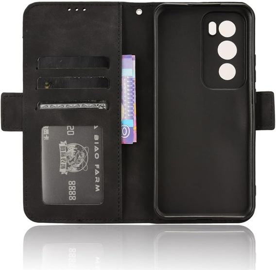 Pattintható tok a Oppo Reno 12, Card Slot, fekete