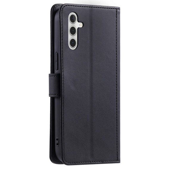 Flap tok Samsung Galaxy A55 5G, Rhombus Crossbody Leather, fekete