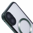 Magnetic Dual Glass MagSafe tok iPhone 16, zöld