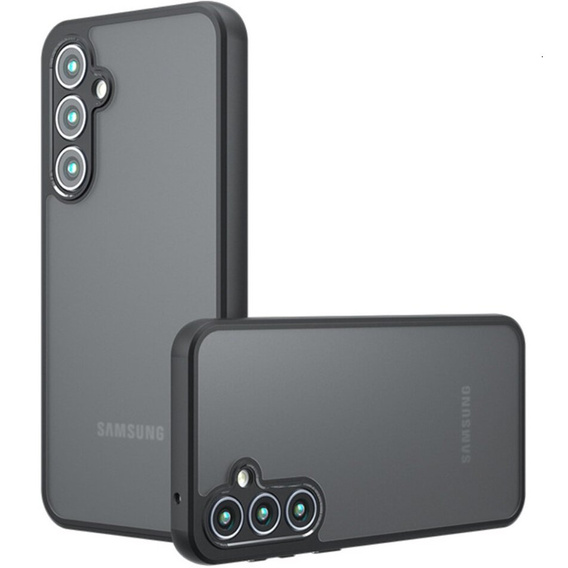 Tok Samsung Galaxy S24, Fusion Hybrid, kameravédelemmel, átlátszó / fekete