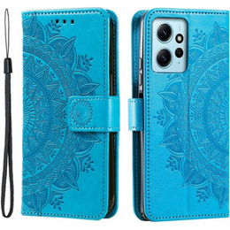 Pattintható tok a Xiaomi Redmi Note 12 4G, Mandala, kék