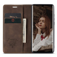 CASEME tok Huawei P30 Pro, Leather Wallet Case, sötétbarna