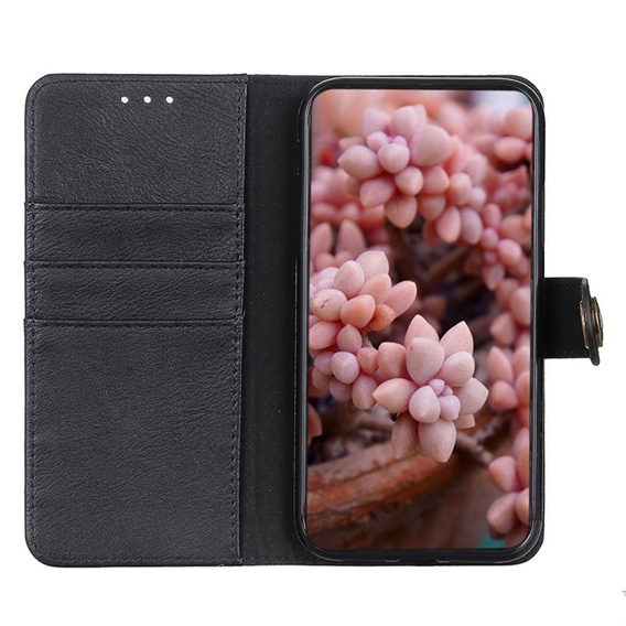 KHAZNEH RFID tok Motorola G85 5G, Litchi textúra, fekete