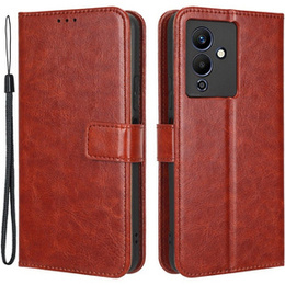 Pattintható tok a Infinix Note 12 5G, Crazy Horse Wallet, barna
