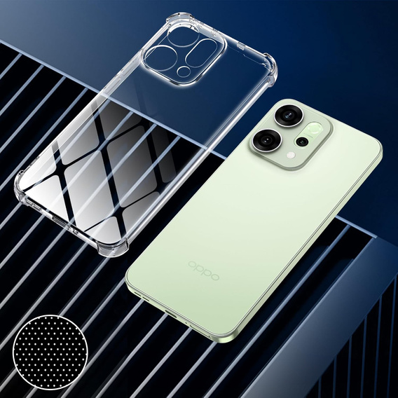 Tok Oppo Reno 14, megerősített, kameravédelemmel, átlátszó