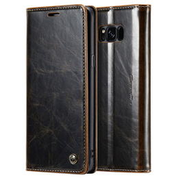 CASEME flip tok Samsung Galaxy S8, Waxy Textured, kávé