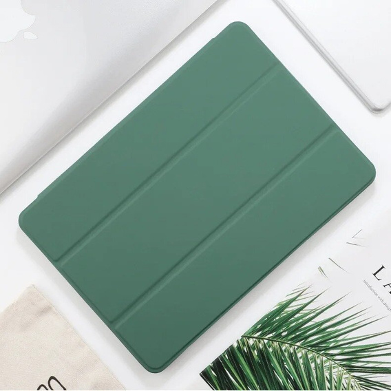 Tok Apple iPad Pro 13" 7 gen. 2024 (A2925, Smartcase tolltartóval, sötétzöld