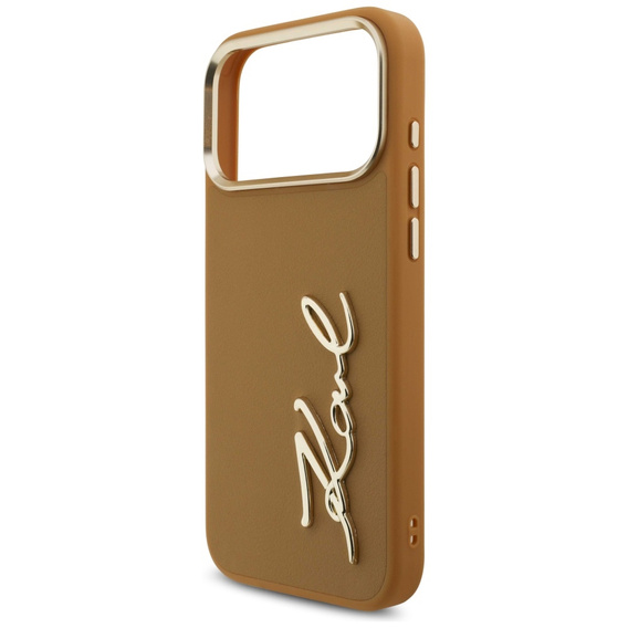Karl Lagerfeld Karl Script Logo tok – fémgombokkal iPhone 17 Pro Max készülékhez