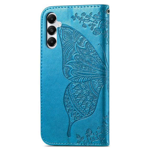 Pattintható tok a Samsung Galaxy A05s, Butterfly, kék