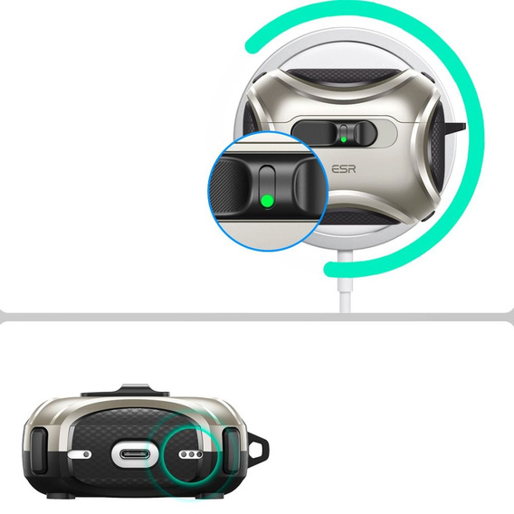 ESR Cyber FlickLock MagSafe fejhallgató tok Apple AirPods Pro 3 készülékekhez