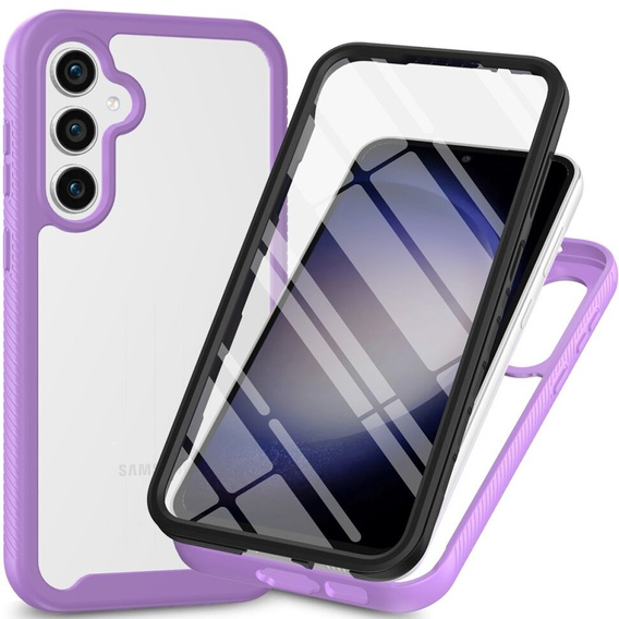 Tok Samsung Galaxy S24 készülékhez, Shockproof, fóliával, lila