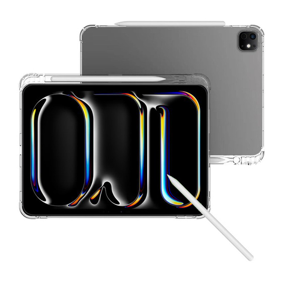Tok Apple iPad Pro 13" 7 gen. 2024 (A2925 készülékhez, szilikon, átlátszó