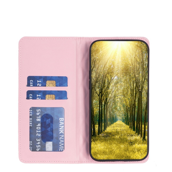 Pattintható tok a Oppo A38 4G, Wallet, BINFEN COLOR, rózsaszín