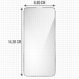 2x edzett üveg a iPhone 14, ERBORD 9H Hard Glass a képernyőn