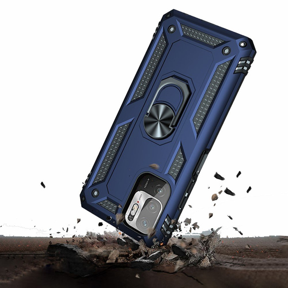 Páncélozott telefontok a Xiaomi Redmi Note 10 5G, Nox Case Ring, kék