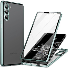 Tok Samsung Galaxy S23 Plus, Magnetic Dual Glass, zöld
