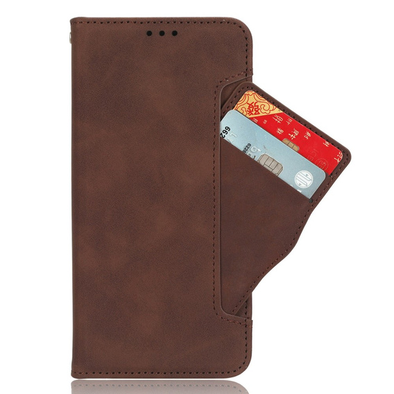 Pattintható tok a Infinix Hot 50 Pro+ 4G, Card Slot, barna