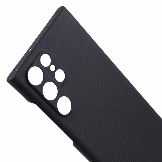 Tok Samsung Galaxy S22 Ultra, Aramid Fiber Cover, fekete
