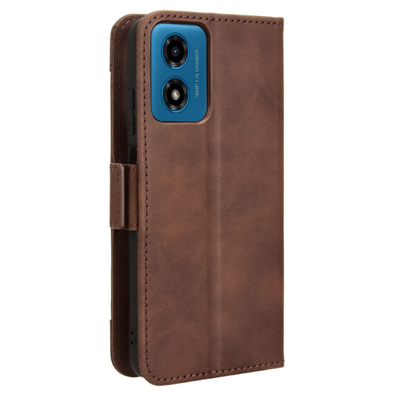 Pattintható tok a Motorola Moto E14, Card Slot, barna