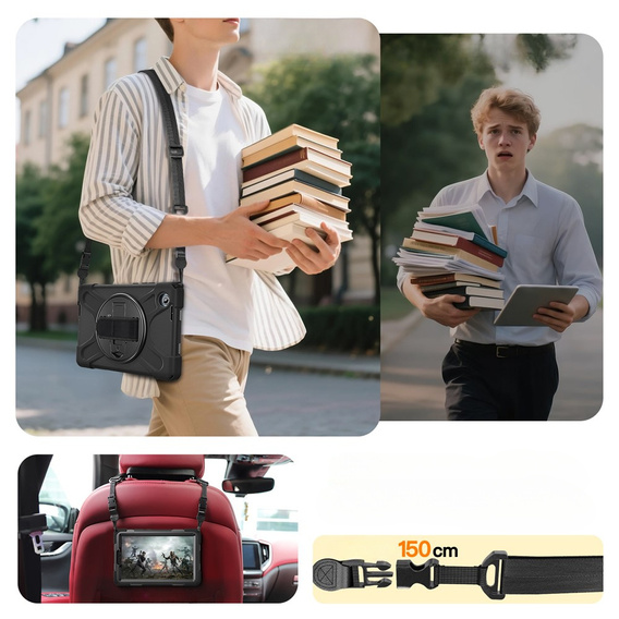 Páncélozott tok állvánnyal és vállpánttal a Lenovo Tab One készülékhez