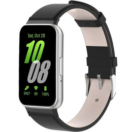 Bőrszíj Samsung Galaxy Fit 3 készülékhez, fekete
