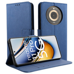 Pattintható tok a Realme 11 Pro 5G / Pro+ 5G, Wallet Smart Magnet, kék