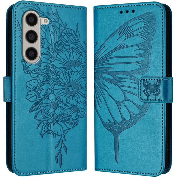 Pattintható tok a Samsung Galaxy Z Fold6 5G, Butterfly, kék