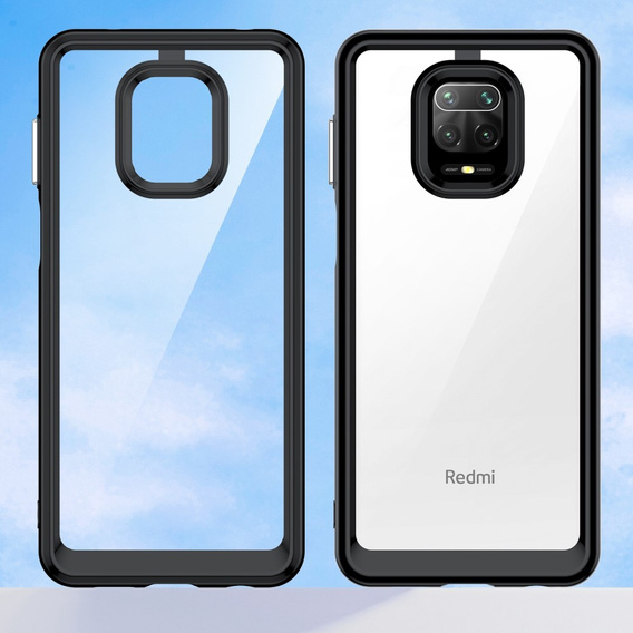 Telefontok a Xiaomi Redmi Note 9S / 9 Pro / 9 Pro Max, Fusion Hybrid, átlátszó / fekete