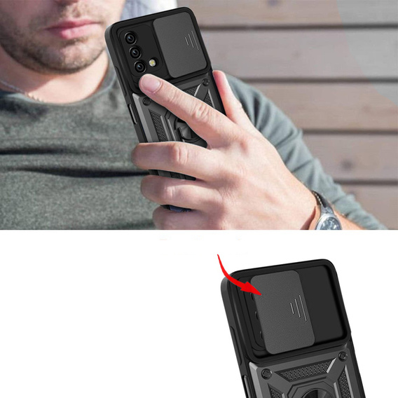 Telefontok a Oppo A74 4G, CamShield Slide, fekete