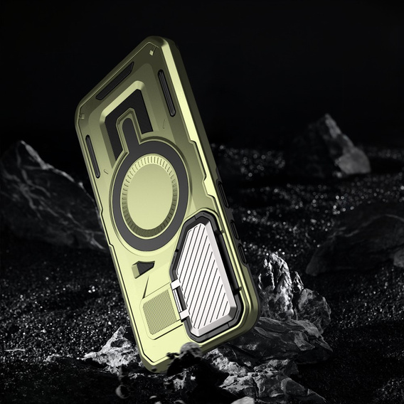 Tok Samsung Galaxy S24 FE, Military MagSafe with camera protection, zöld