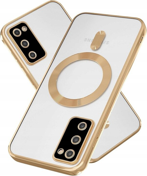 Tok Samsung Galaxy S20 FE-hoz, Electro MagSafe, arany + üveg a képernyőhöz