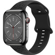 Szilikon szíj az Apple Watch 1/2/3/4/4/5/6/7/8/9/10/SE 38/40/41/42mm-es órájához.