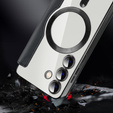 Pattintható tok a Samsung Galaxy S24+ Plus, RFID Wallet MagSafe CamShield, fekete