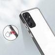 Tok Samsung Galaxy M34 5G, Fusion Hybrid, kameravédelemmel, átlátszó / fekete