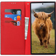 Bőr tok a Samsung Galaxy S22 Ultra, ERBORD Grain Leather, fekete