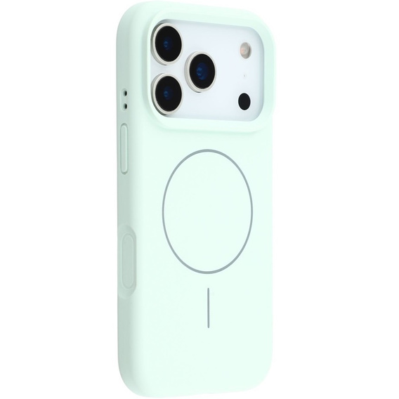 Szilikonhüvely iPhone 17 Pro készülékhez, MagSafe, ütésgátló, zöld